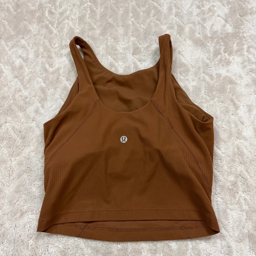 Lululemon Align High-Neck Tank Top Ribbed Roasted Brown Size 4